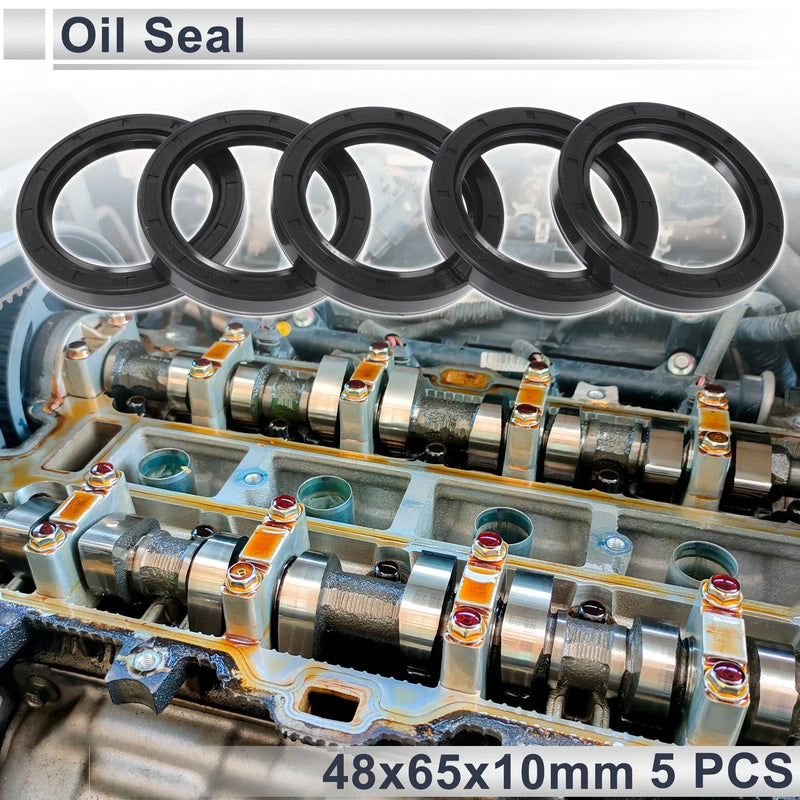 Oil Seal / 48x65x10mm / Rotary Shaft Seal NBR Rubber 5 Pcs