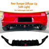 Volkswagen Golf 7 1x Rear Bumper Diffuser Lip with Light (2013-2020)