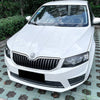 Skoda Octavia 2 x Carbon Look Front Headlight Eyelid Trim (2015-2017)
