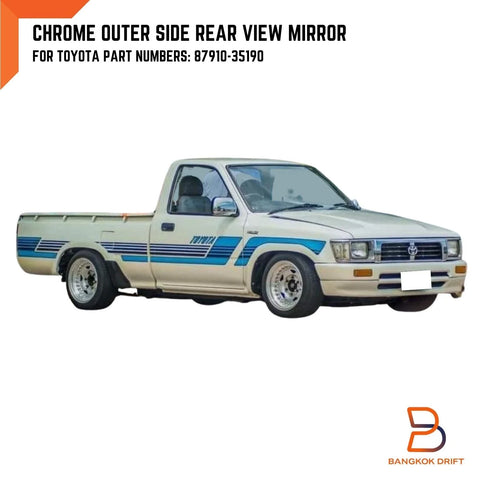 Toyota Hilux LN106 4WD Ute 4Runner Surf Chrome Door Mirror RH (1988-1997)