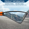 Motorcycle M8/M10 Triangle Rear View Mirrors Aluminum Alloy Black Orange