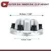 Chevrolet Suburban 1500 Silver Tone Plastic 1 Pc Wheel Center Caps (2000-2014)