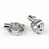 7/8" 10mm Silver Motorcycle Handle Bar Mirror Mount Holder Clamp