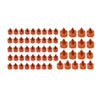 Harley Twin Cam FLH 61X Engine Topper Bolt Caps Cover Orange (1999-2006)