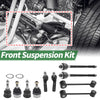 Jeep 10 Pcs Suspension Kit Tie Rod Ends Sway Bar Links