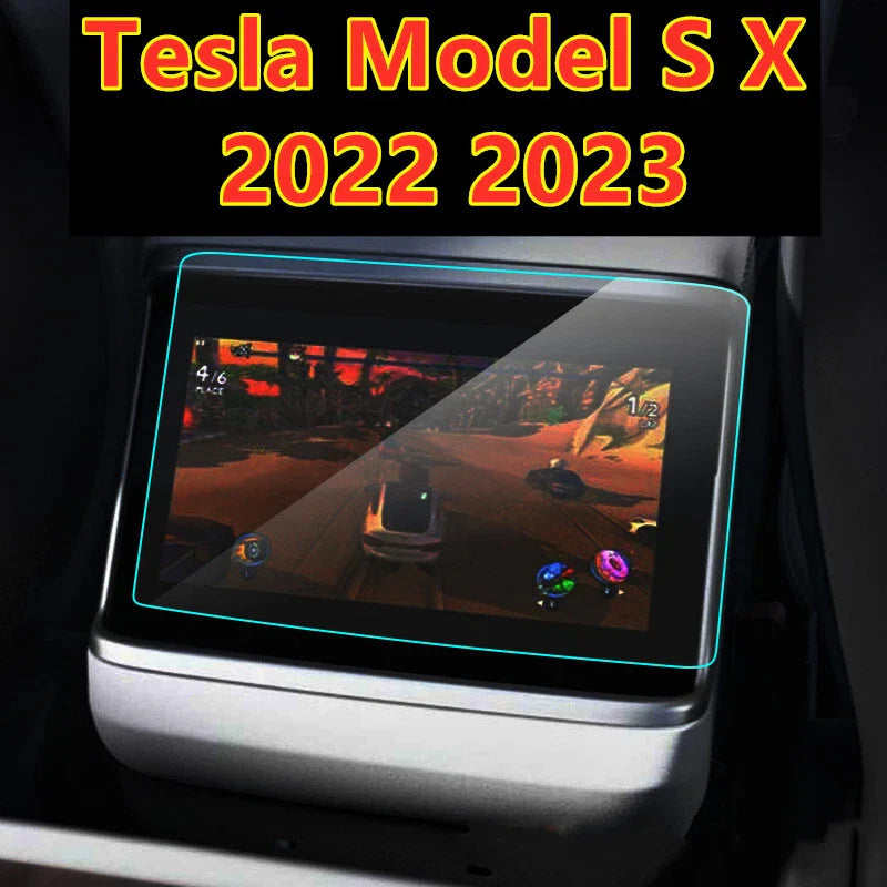 Tesla Model S X Rear Seat Screen Protector Film Tempered Glass (2022–2022)