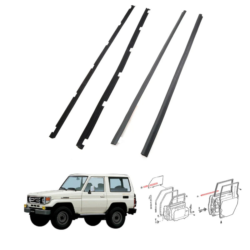 Toyota Land Cruiser GRJ76 HZJ79 VDJ76 2007-2021 Door Glass Weatherstrip