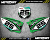 Kawasaki KXF450 RIDER Style Custom Number Plates Stickers (2012-2015)