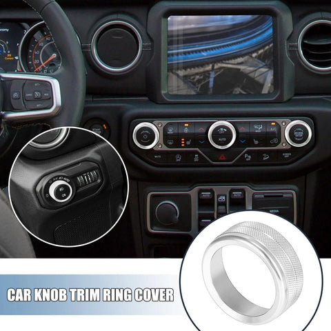 Jeep Wrangler Air Conditioner Headlight Switch Knob Covers (2007-2018)