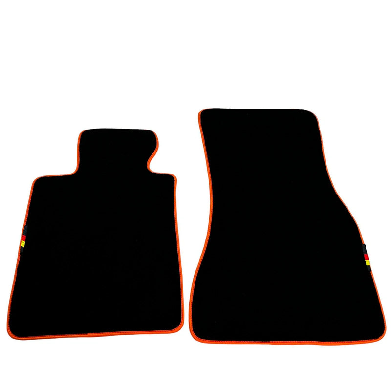 BMW X6 Series E71 SUV (2008-2014) Orange Trim AutoWin Black Floor Mats
