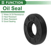 Oil Seal Rotary Shaft Seal NBR 22x50x10mm Black