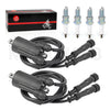 Honda Magna 700 VF700C 2x Ignition Coil & Spark Plug Pack (1984-1986)