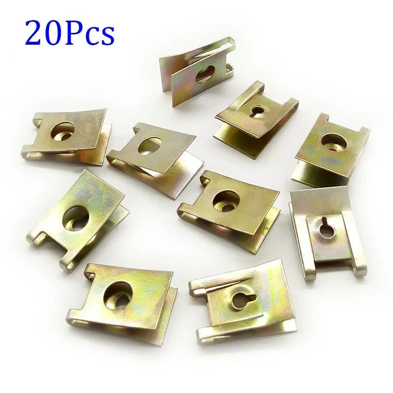 Car Fastener Clips / 20pcs / U-Type Mount