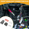 Toyota 6 Pin Front Headlight Connector Plug Plastic Black