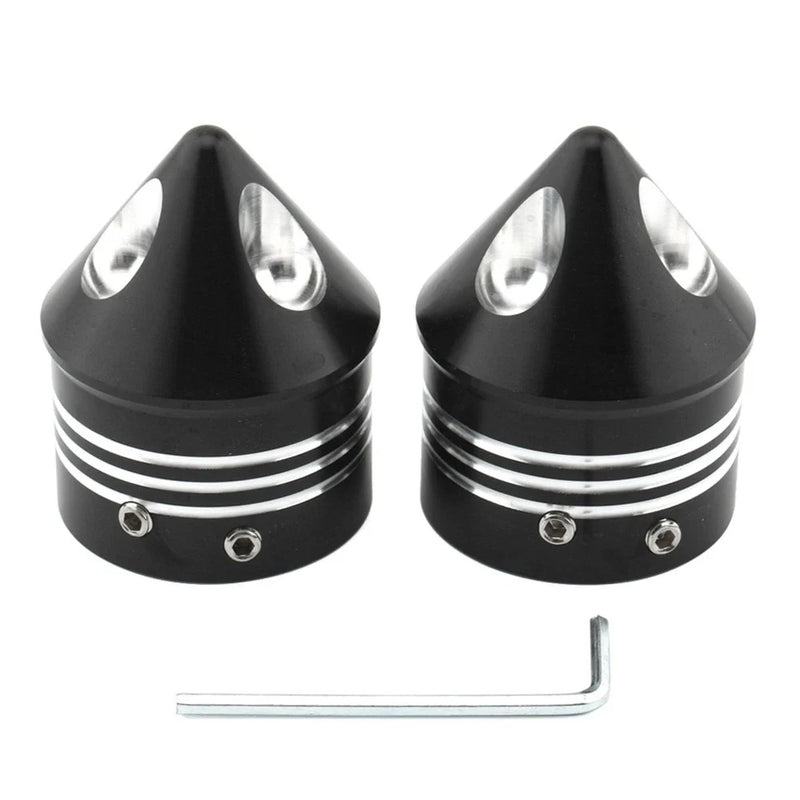 Harley Touring Road Glide Dyna Softail Front Wheel Axle Nut Covers