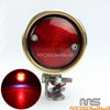 Harley Chopper Bobber Cafe Racer Brass LED License Brake Tail Light