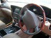 Lexus LX470, Toyota Land Cruiser Steering Wheel Wood Grain Leather Grip (1998-2007)
