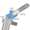 BMW S1000R Black Handlebar Extension Risers (2014-2023)