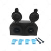 Boat Caravan RV - Black 12V-24V Dual Power Socket