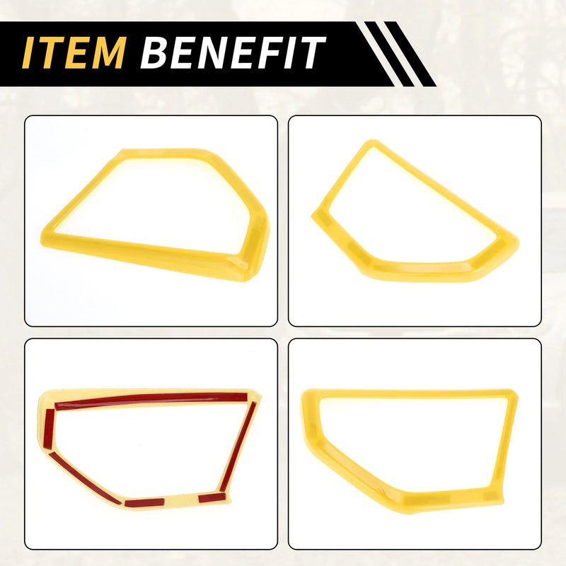 Jeep Wrangler JL JLU (2018-2024) Yellow A Pillar Speaker Cover Trim