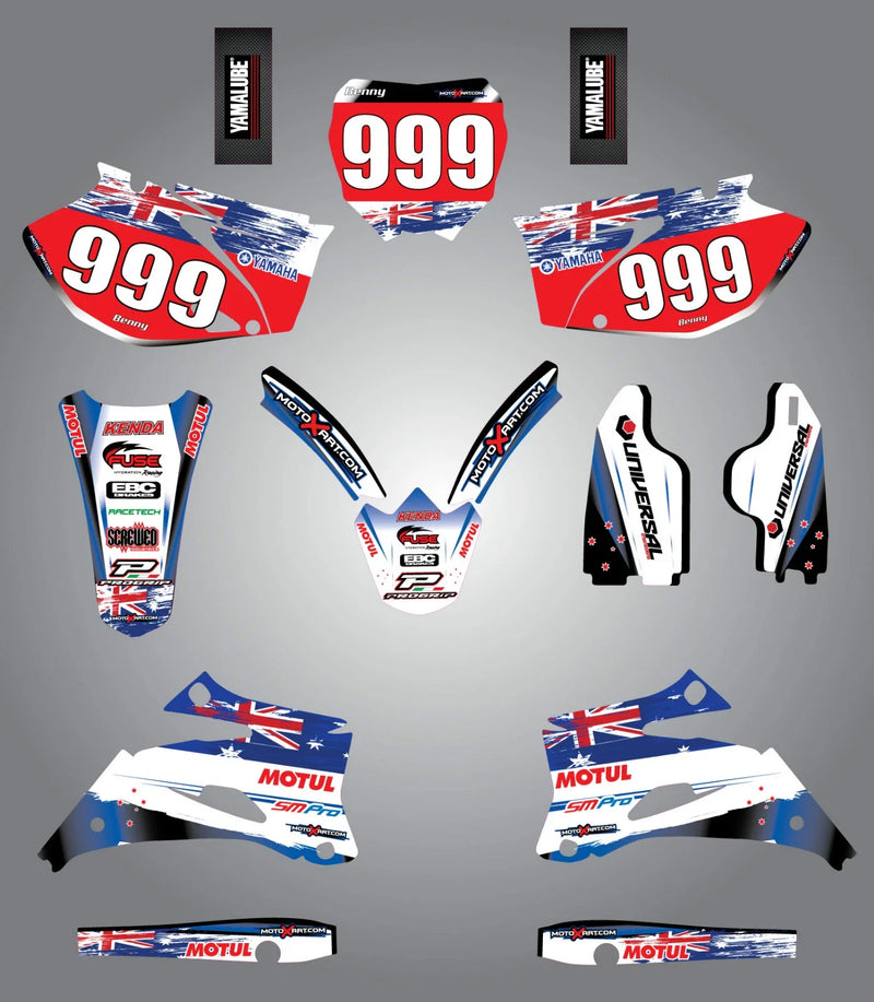 Yamaha YZ 250F (2006-2007) - Aussie Pride Decals Custom Sticker Kit