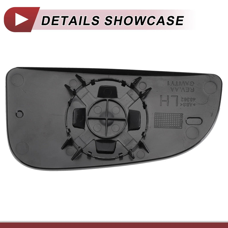 Dodge Left Driver Side Mirror Glass - Non-Heated Tow Mirror Replacement
