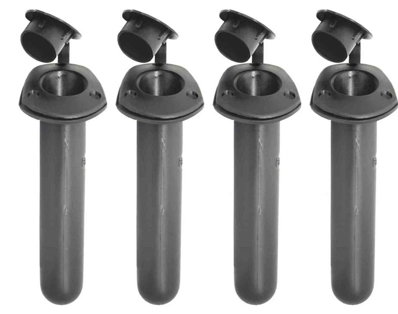 Boats Recessed Black with Drain Holes 4 Fishing Rod Holders