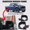 Ford F150 Black Left Right Side View Mirror Frame Ring Cover Bezels (2015-2020)