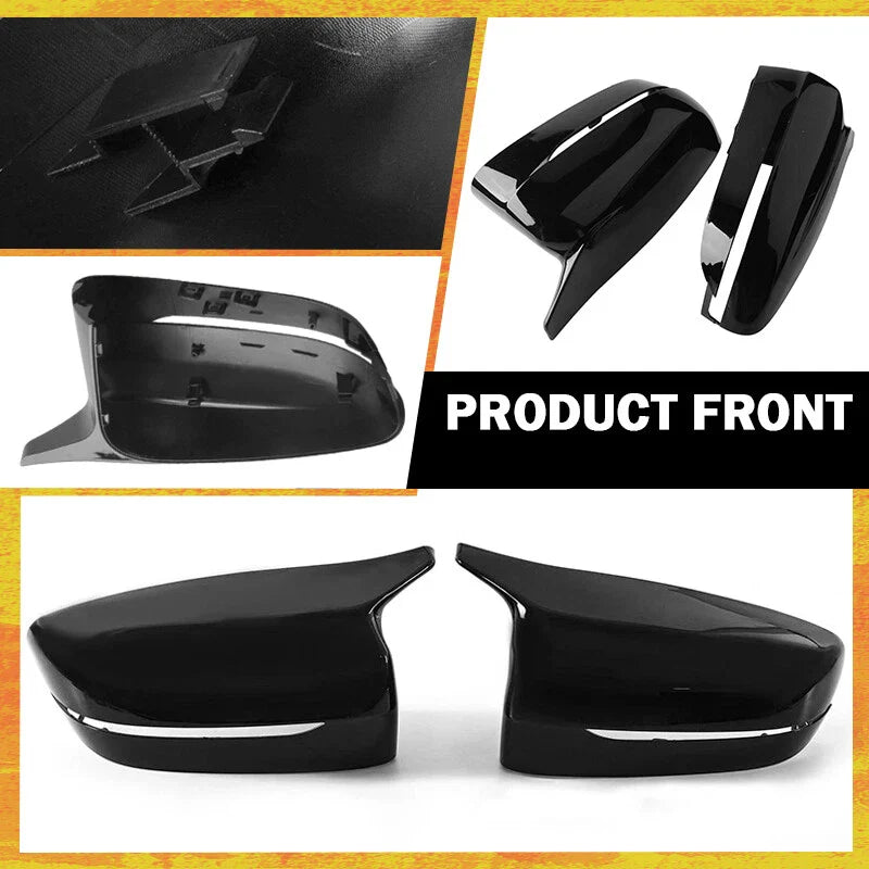BMW 3 Series G20 G30 Glossy Black Side Mirror Cover Caps (2017-2022)
