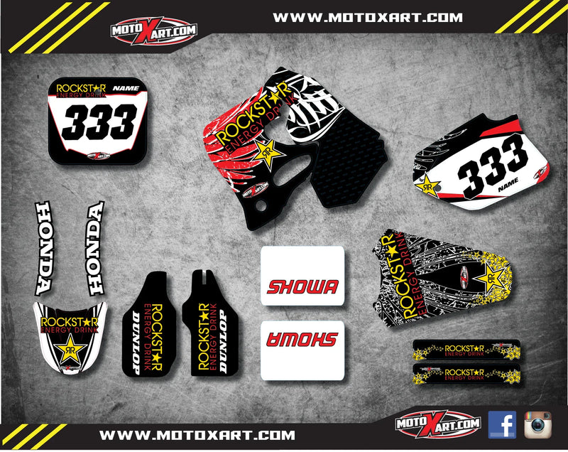 Honda CR 250 (1992-1994) STAR Style Stickers Custom Graphics Full Kit