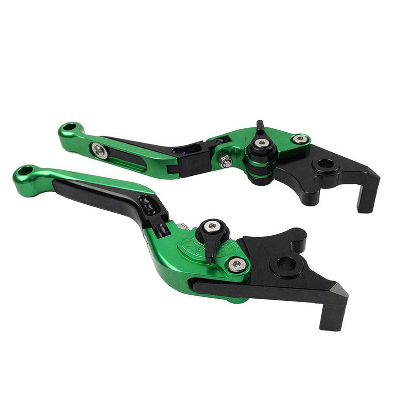 BMW S1000RR S1000R CNC Green Extendable Brake Clutch Levers (2015-2019)