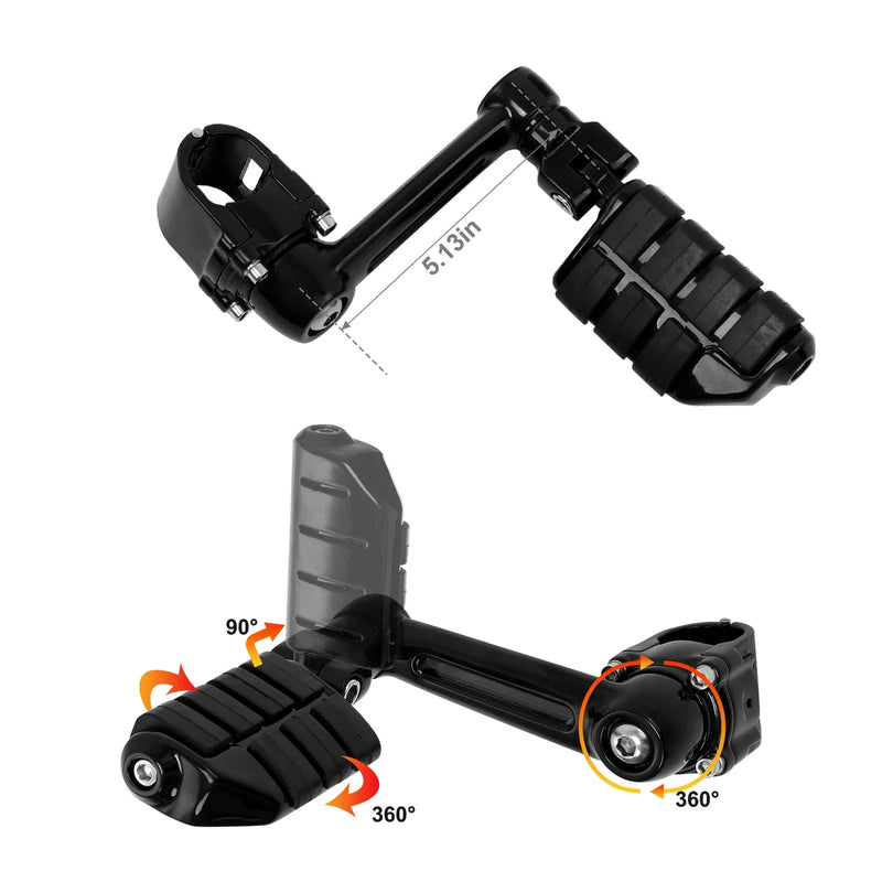 Honda Goldwing GL 1800 Adjustable Highway Footpegs Clamps (2001-2023)