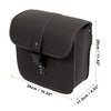 Motorcycle Pair Side Bag Saddlebag with Quick Release Buckles Dark Brown