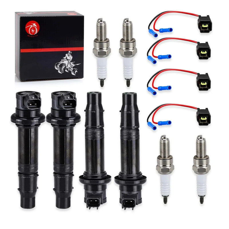 Yamaha Vmax 1700 4 x Ignition Coil w/ Plug Spark Plug (2009–2020)