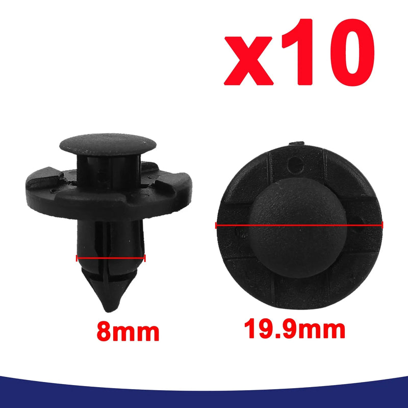 Nissan Bumpers Grills Side Skirts 8mm Plastic Trim Clip Fasteners