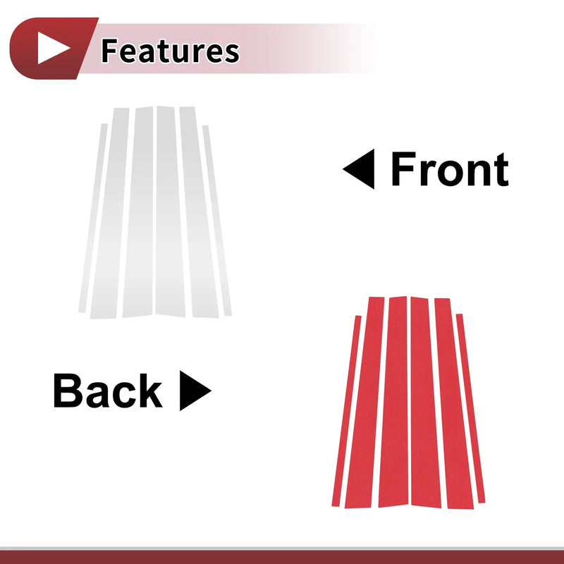 Toyota 4Runner (1996-2002) Silver Tone 6 Pcs Car Door Pillar Window Trim