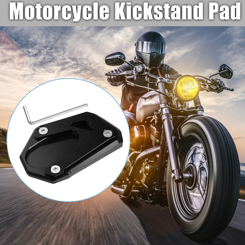Suzuki GSX-S Motorcycle Kickstand Side Stand Plate Pad Black (15-21)