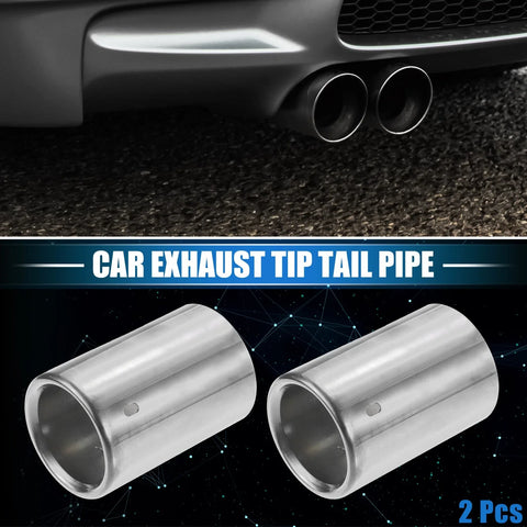 BMW 328i 325i E90 (2007-2010) Silver Tone Car Exhaust Tips