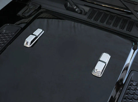 2018-2023 Jeep Wrangler JL Chrome 2 x Hood Handle Molding Cover Trim (2018-2023)