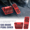 Jeep 2016-2021 (2 x) Red Car Brake Pedal Pad & Gas Accelerator Cover