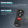 Nissan Xterra 2005-2015 3 Button Black Key Fob Shell Case