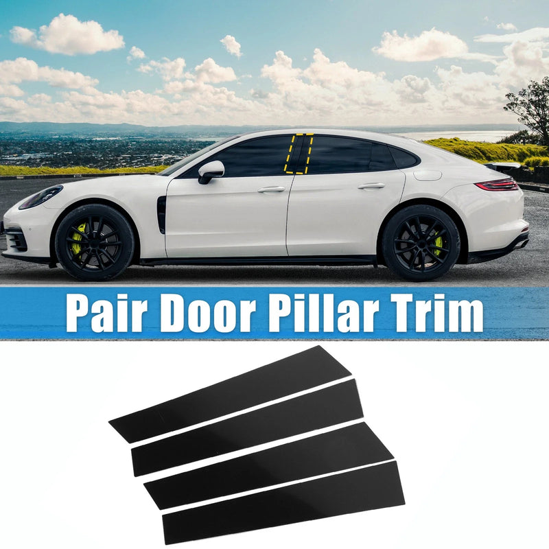 Porsche Panamera (2009-2016) Black 4Pcs Windshield B Pillar Trim