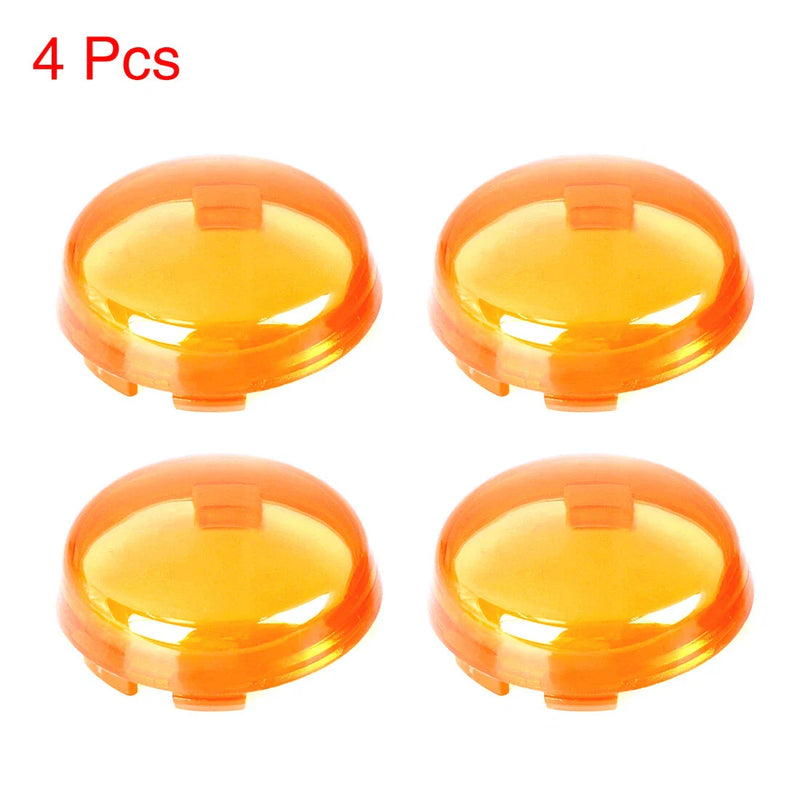 Harley 4 x Motorcycle LED Turn Signal Light Indicator Lens Cover Yellow