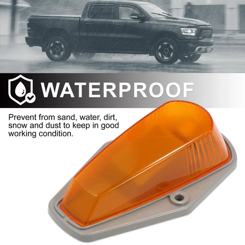Ford F-150 5 x Yellow LED Cab Marker Light Covers (1980-1997)