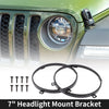 Jeep Wrangler TJ 7 Inch Round Headlight Metal Ring (1997-2007)