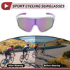 Set Motorcycle Riding Goggles Purple Lens White Purple Frame PC UV400