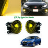 Acura Honda Ford Nissan Suzuki Left & Right Yellow Fog Light Lamps with H11 Bulbs