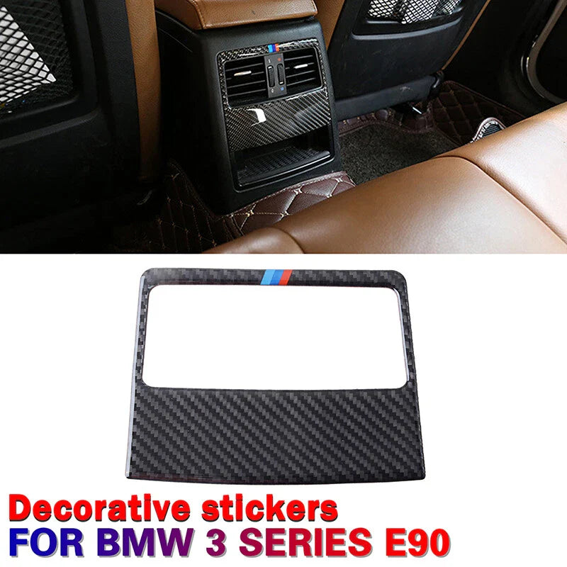 BMW 3 Series E90 Real Carbon Fiber Rear Air Vent Outlet Cover Trim (2007-2013)