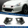 Nissan 370Z 2 x Carbon Fiber Front Bumper Side Air Vent Duct Covers (2009-2020)