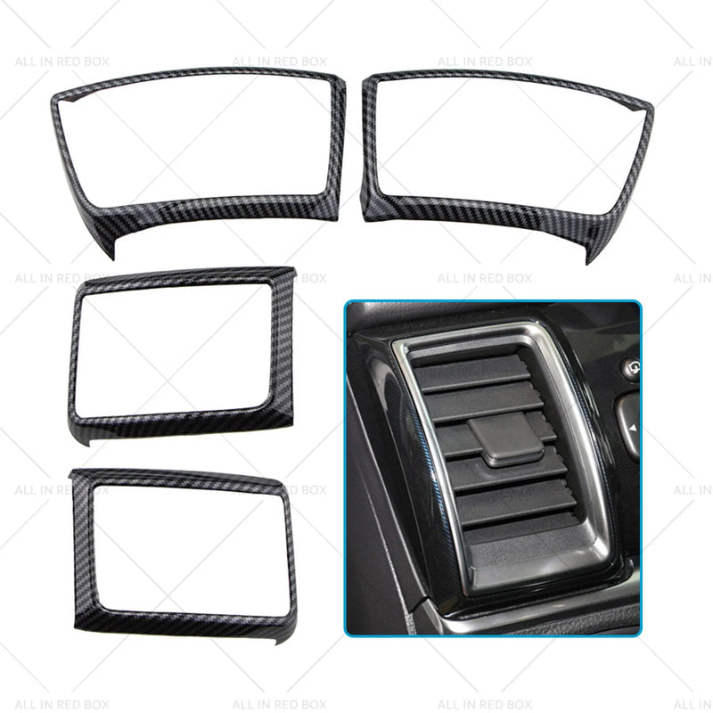 Ford Ranger 4 x Air Outlet Frame Cover Trim Carbon Fiber (2015-2022)